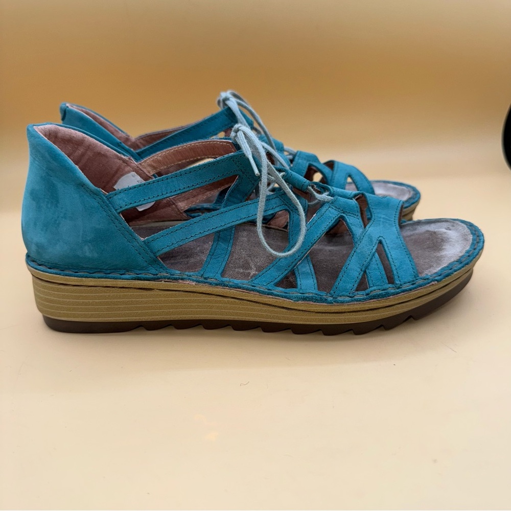 NAOT Yarrow Nubuck Teak Ghillie, Women’s Size 39, EUC